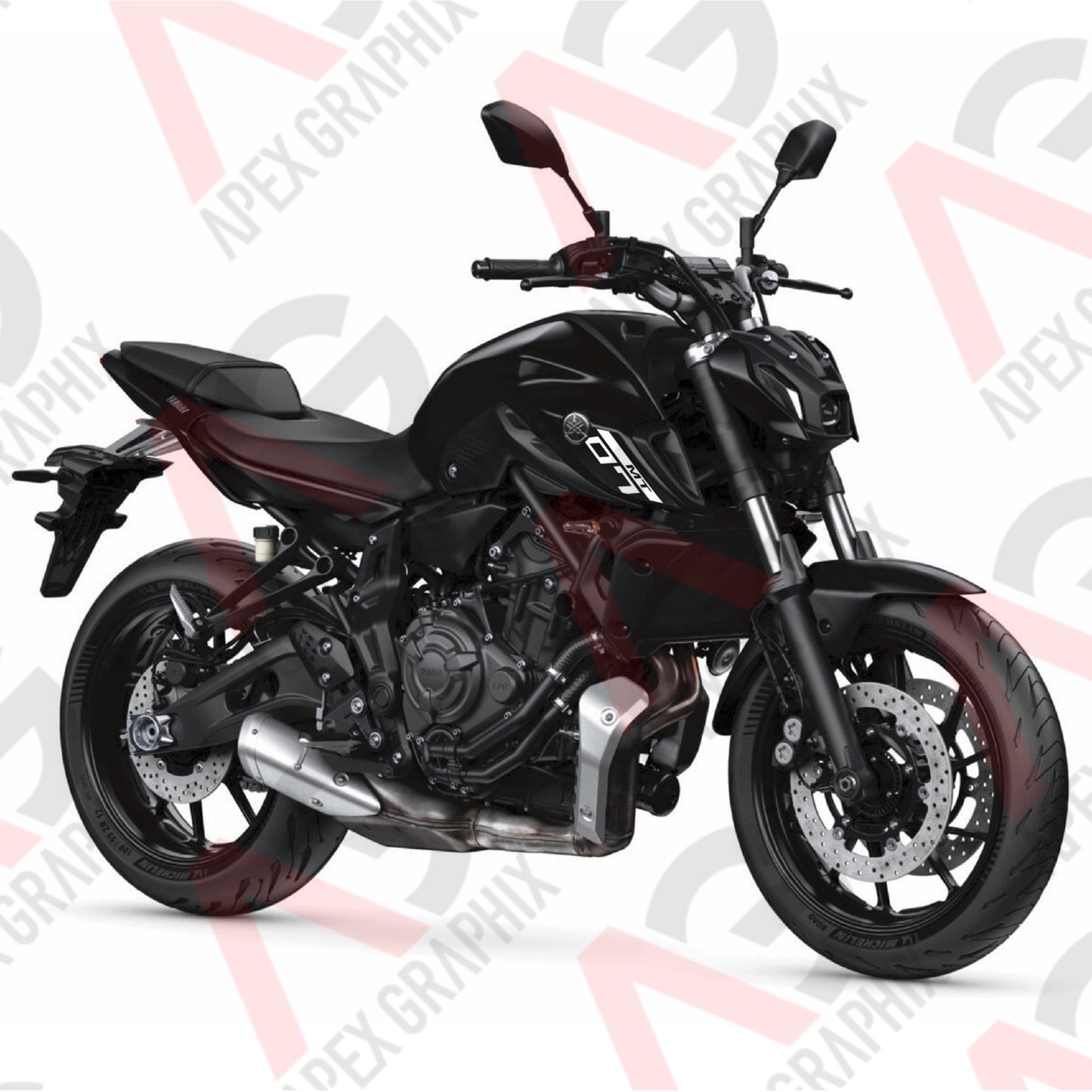 MT-07 Gen 3 Stripe Intake Decals