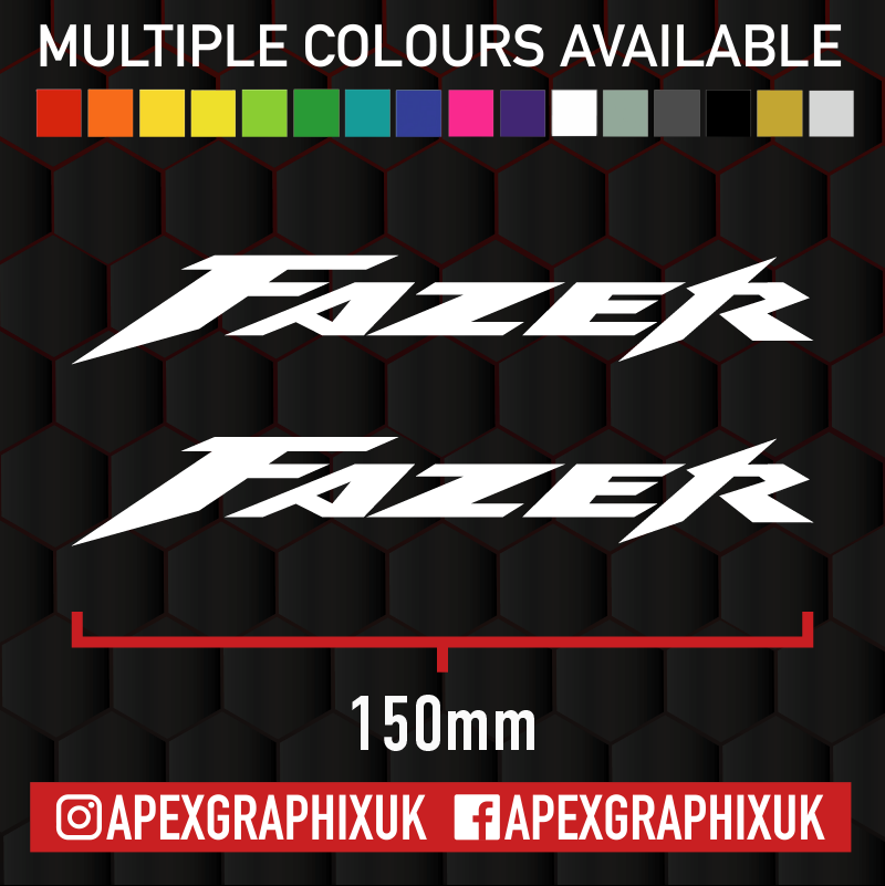 Yamaha Fazer 150mm Logo 2pc Decals
