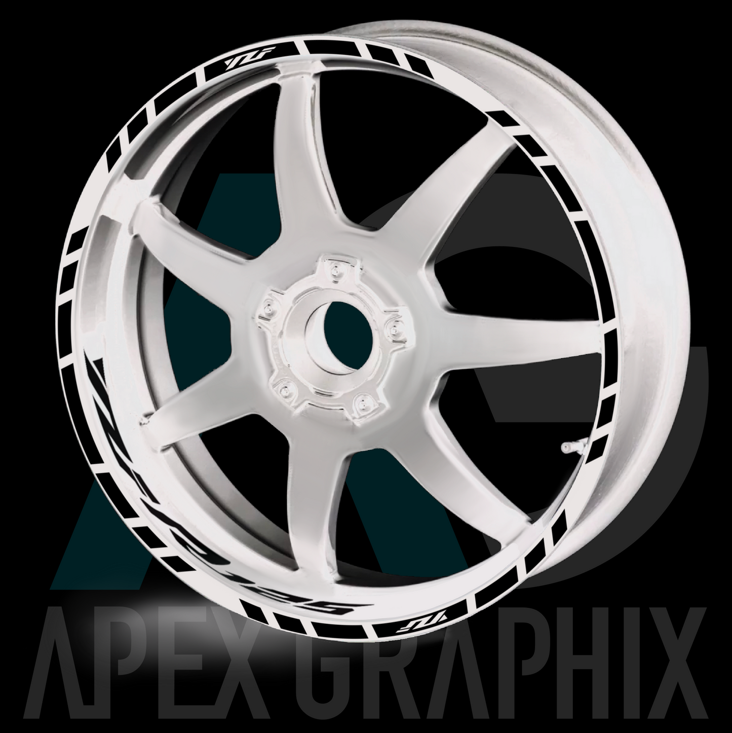 R125 YZF Rim Tape Wheel Decal Set