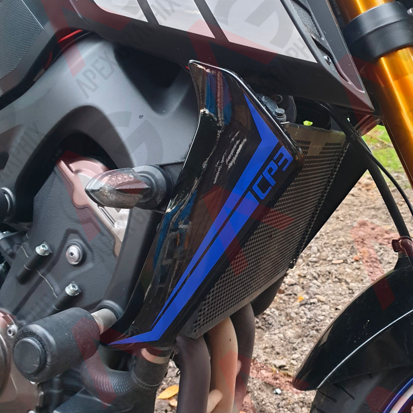 MT-09 Gen 2 CP3 Radiator Guard Decals