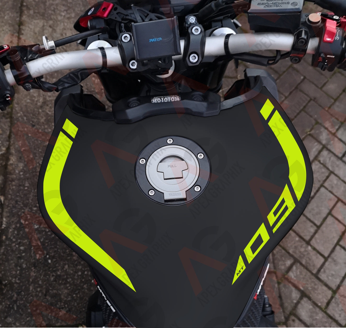 MT-09 Logo Block Tank Stripe Decals