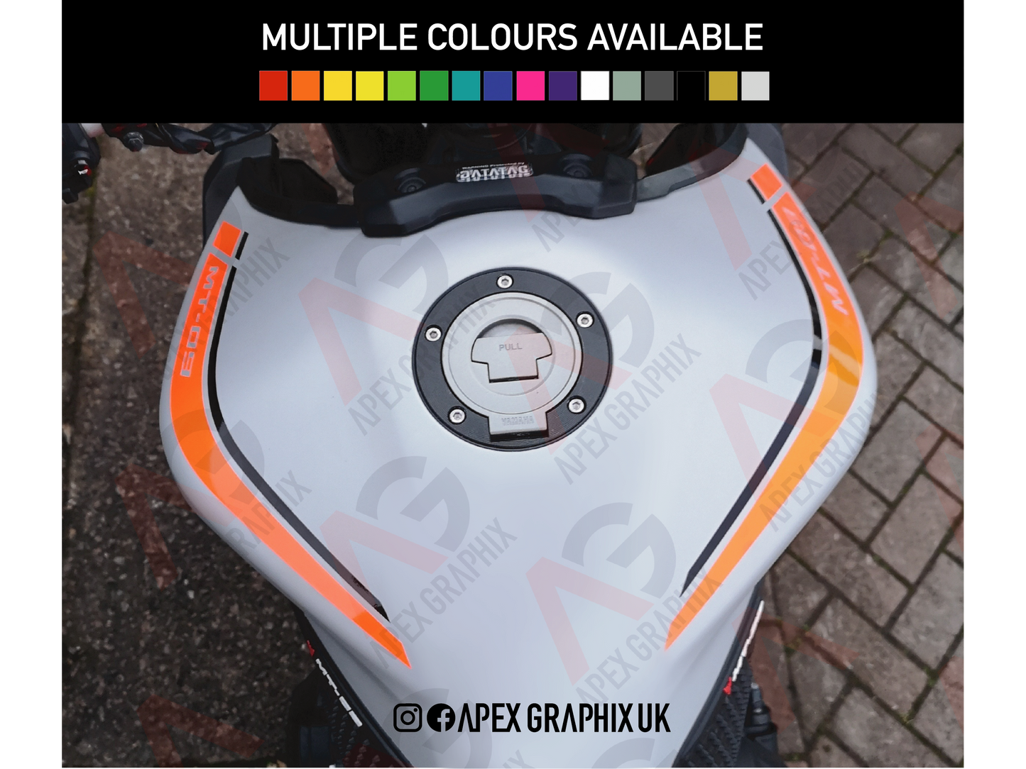 MT-09 Logo Tank Stripe Decals
