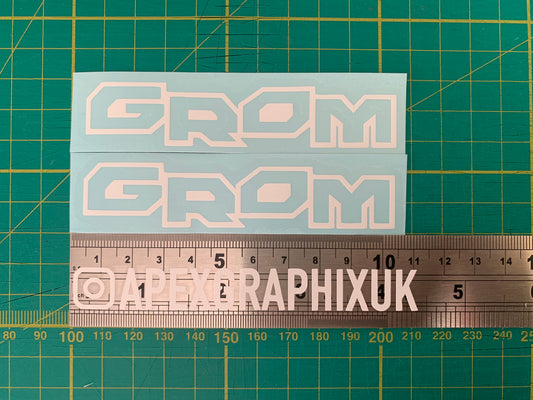 Honda MSX Grom 100mm Logo 2pc Decals