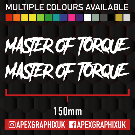 Master of Torque 150mm 2pc Decals