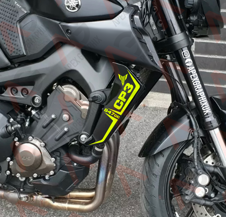 MT-09 Gen 2 CP3 847cc Radiator Guard Decals