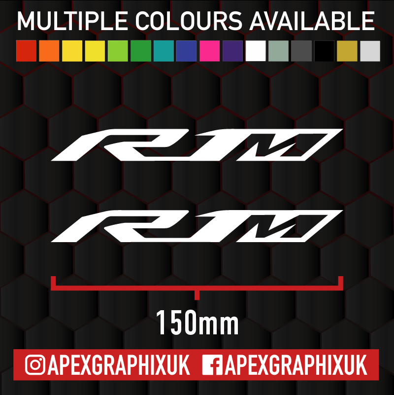 R1M 150mm Logo 2pc Decals