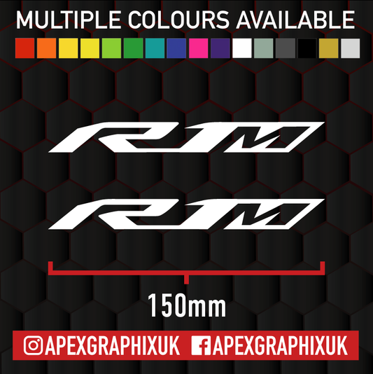 R1M 150mm Logo 2pc Decals