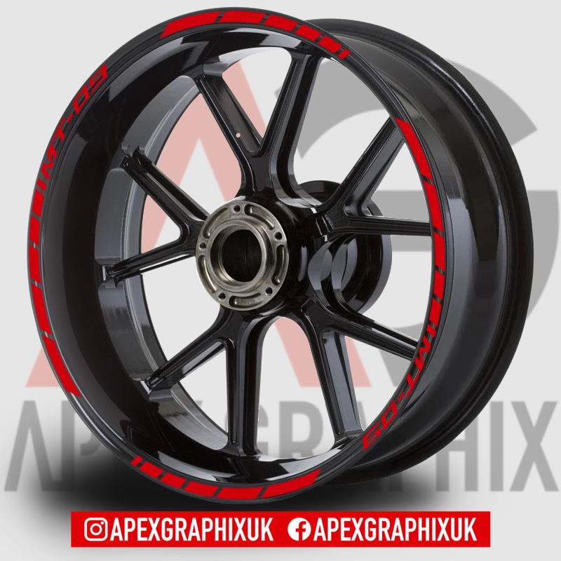 MT-09 Rim Tape Wheel Decal Set