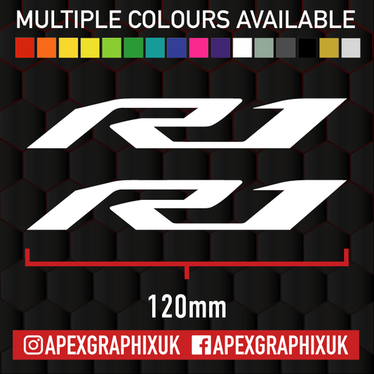 R1 120mm Logo 2pc Decals