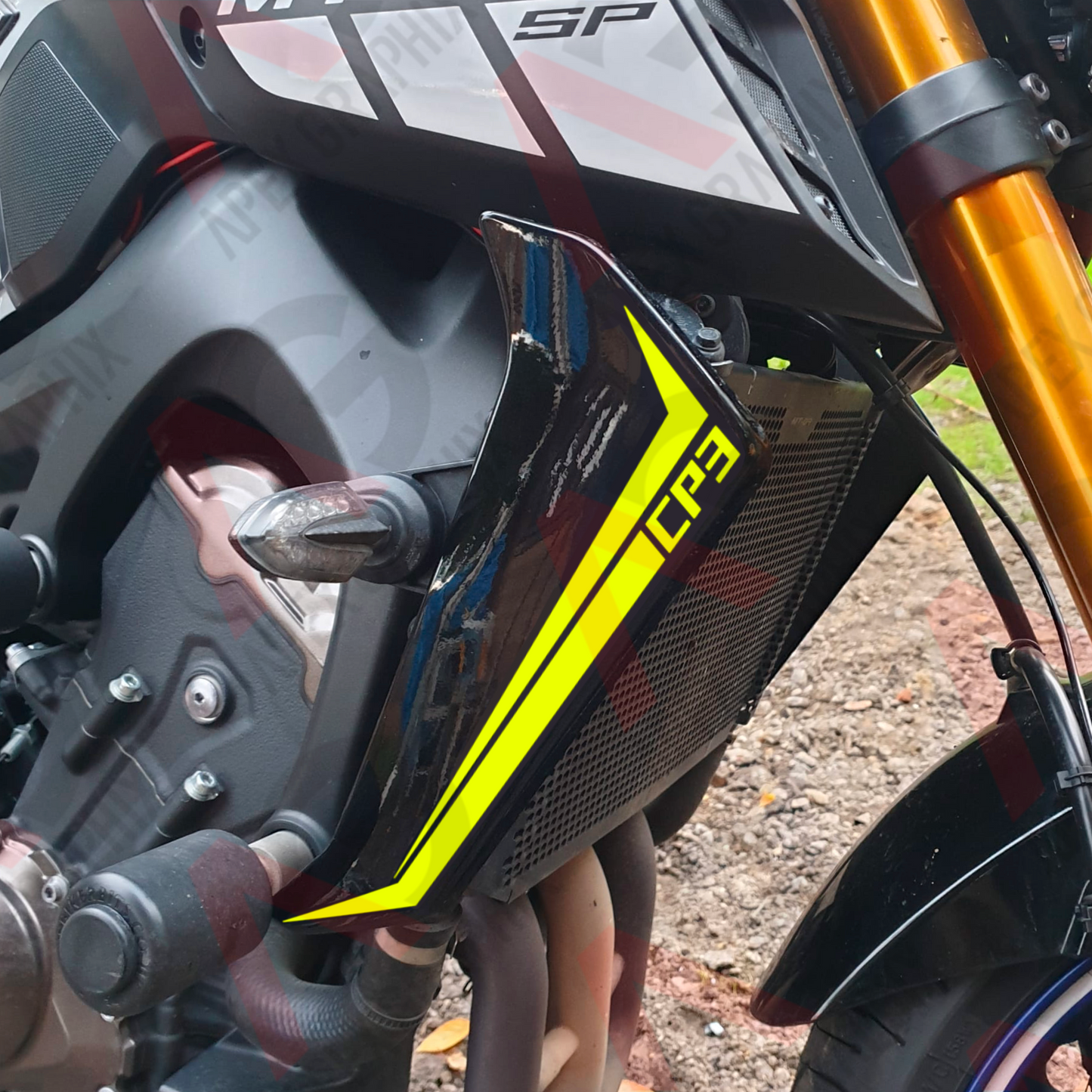 MT-09 Gen 2 CP3 Radiator Guard Decals