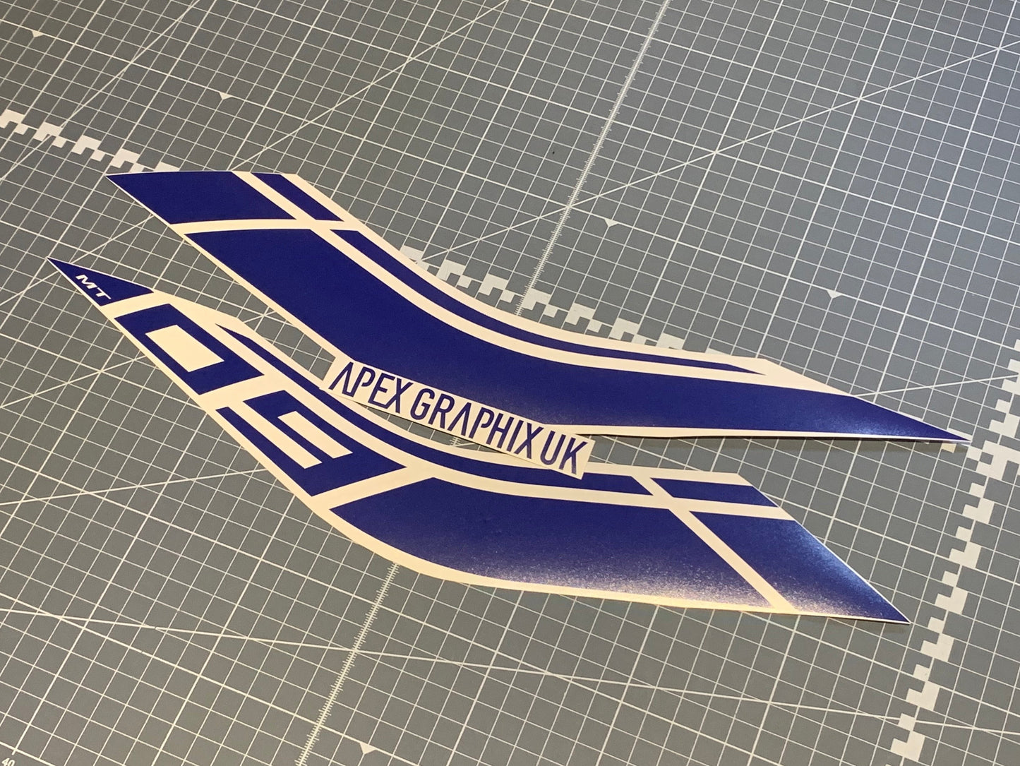 MT-09 Logo Block Tank Dual Stripe Decals