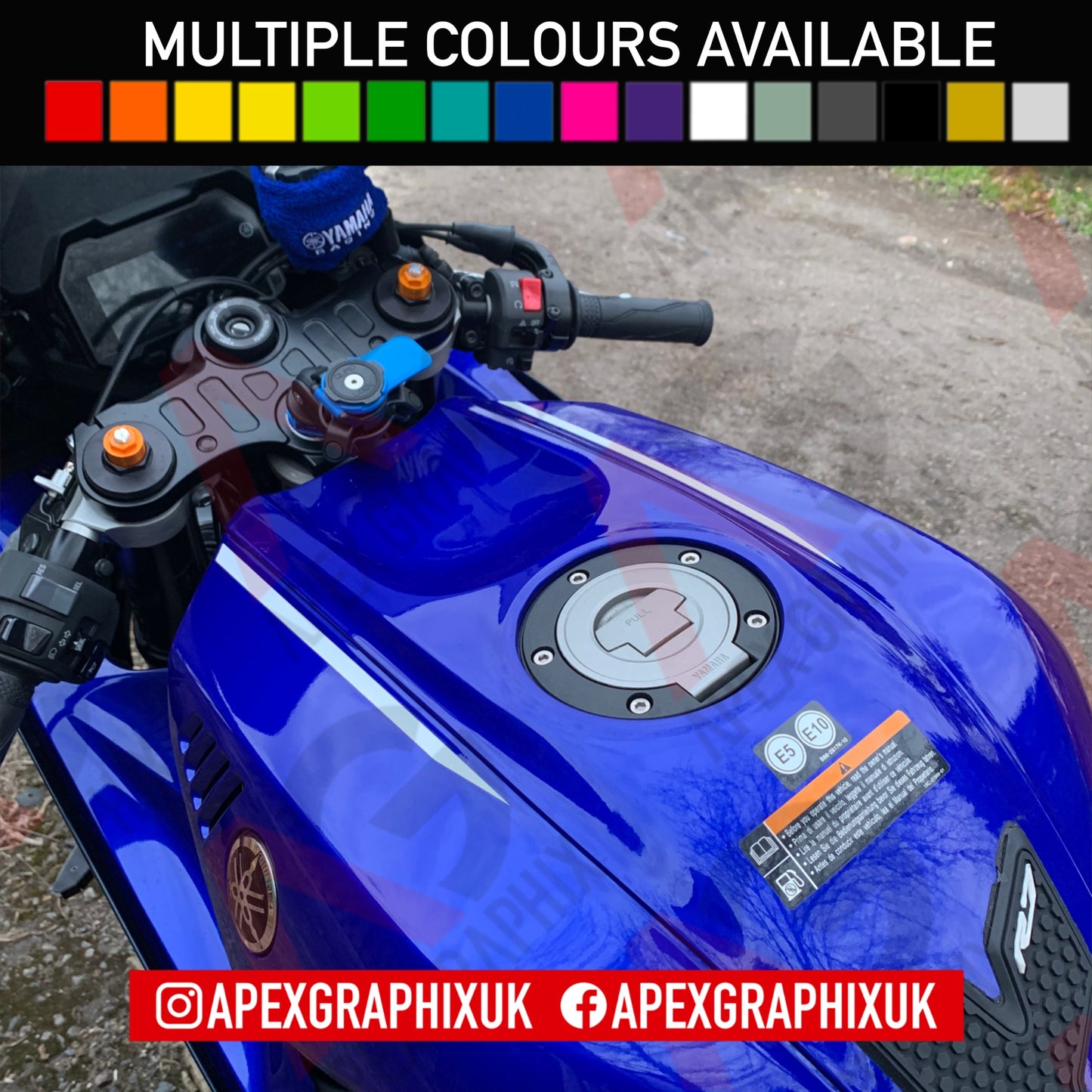 Yamaha R7 Tank Stripe Decals