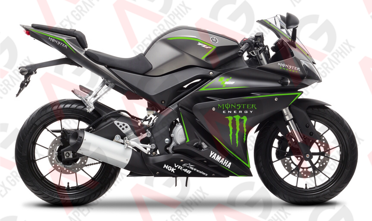Yamaha YZF R125 2008-2018 Energy Decal Kit